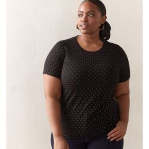 Essential Scoop-Neck T-Shirt Polka dot  - Size X